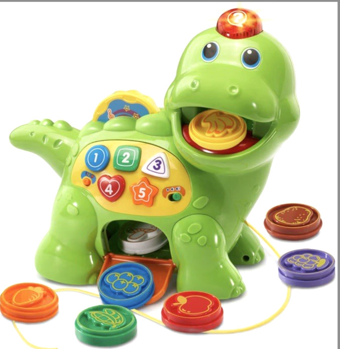 VTech Chomp and Count Dino Interactive Educational Teaching Toy Colors & Foods