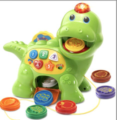 VTech Chomp and Count Dino Interactive Educational Teaching Toy Colors & Foods