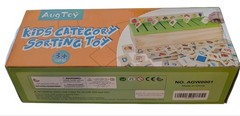 Montessori Kids Category Sorting Toy Wooden Numbers Shapes Vehicles Food Animals