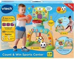 VTech Count and Win Toddler Sports Center Activity Toy New In Box-open box