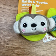Bright Starts 2pk Wrist Rattles/Teethers Wearable Toy Monkey Elephant Infant NEW