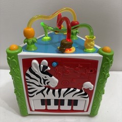 BATTAT Jungle Fun Activity Center Bead Maze Musical Zebra Piano 8 shapes to Sort