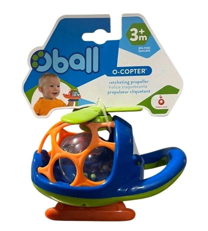 Oball Assorted Color Red Yellow Blue Green Hand GripperToy O Copter Helicopter