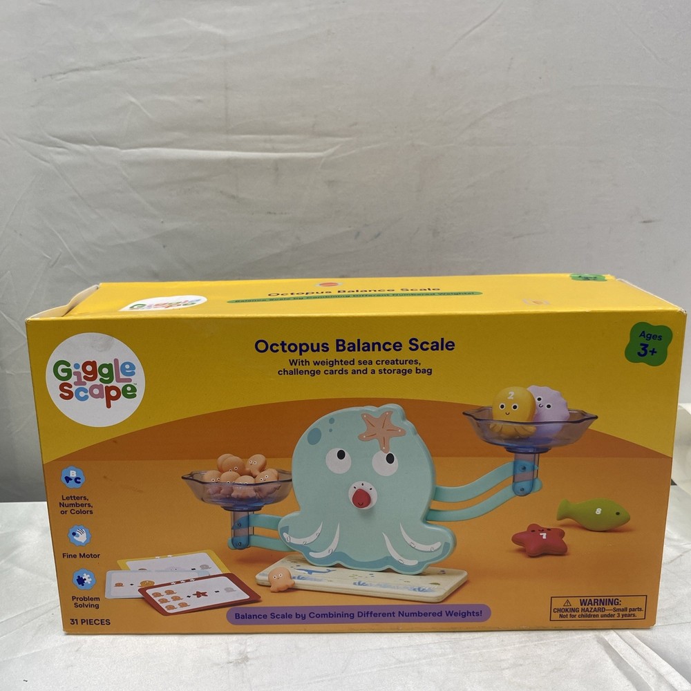 NEW Gigglescape Octopus Balance Scale Educational Toy Collectible For Kids 3+