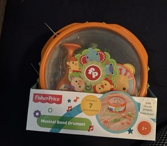 Fisher-Price KFP2136 Musical Band Drum Set, Multicoloured