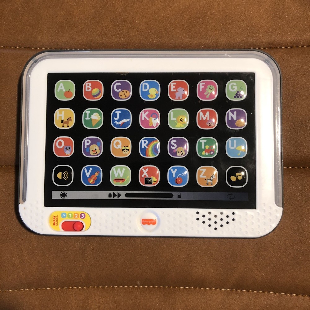 Fisher Price Laugh & Learn Smart Tablet 0-3 Stages Light Up – 100+Sounds (WORKS)