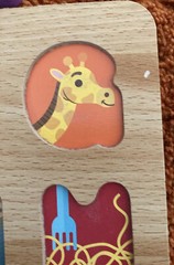 Chuckle and Roar Wood Puzzle Alphabet Learning Toy About 13” X 9”