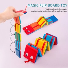 Children’s Wooden Educational Color Cognitive Toy Flipping Visual Error Toy
