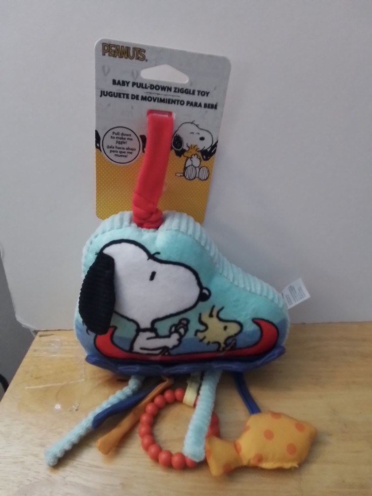 Peanuts Snoopy & Woodstock Baby Pulldown Ziggle Sensory Toy Infant Toddler