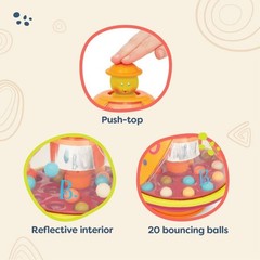 Ladybug Ball Popping Toy Poppitoppy: Sensory Development Toy for Babies
