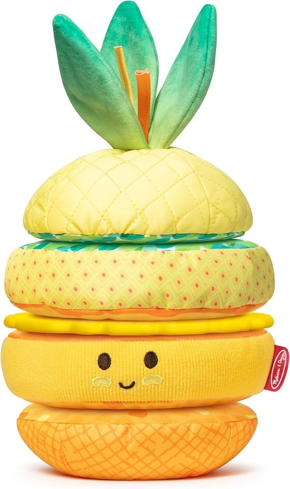 Melissa & Doug Multi-Sensory Pineapple Soft Stacker -Infant Toy-6 Months