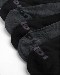 AND1 Men’s Socks – Athletic Cushion Quarter Cut Socks (24 Pack) Black/Grey