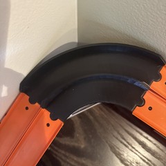 Curved Track Pieces 90 Degree double Turn with Hot Wheels, Double Racetrack