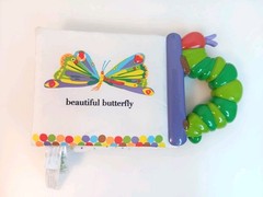 Eric Carle Very Hungry Caterpillar Soft Plush Crinkle Book Stuffed Plastic Spine
