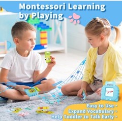 Talking Flash Cards Autism Sensory Toy Montessori Learning Interactive Speech