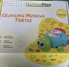 Musical Turtle Crawling Toy for Babies 6-18 Months Light & Sound Tummy Time AB