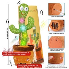 Interactive Dancing Cactus Toy – Mimics Speech, Fun Gift for Infants & Toddlers