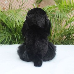Black Cocker Spaniel Dog Simulated Animal Soft Stuffed Plush Toy Birthday Gift