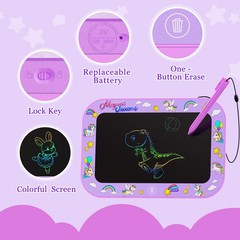 2 Pack LCD Writing Tablet for Kids,10Inch Colorful Reusable Electronic Toddle…