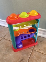 Baby Time Pound A Ball Drop Tower Toy Baby Toddler Hammer Hand Eye Coordination