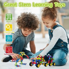 Kids STEM Building Toys for 3 4 5 6 7 8+ Year Old Boy Girl Birthday Gift, 186…
