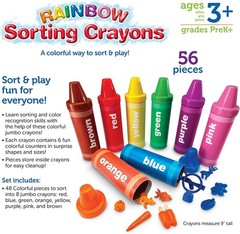 Rainbow Sorting Crayons – Color Recognition Toy for Toddlers