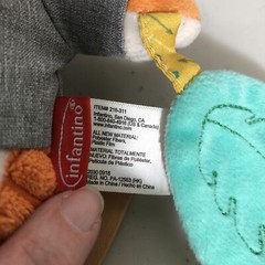 Infantino Playtime Plush Fox Sensory Activity Toy Rattle Crinkle Teether