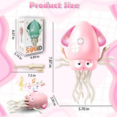 Dancing Octopus Toy with LED Lights & Music – Rechargeable Crawling Squid for To