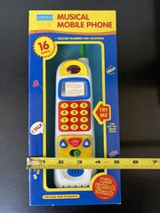 Vintage New Megcos Toddler Phone Toy Musical Learning Mirror Talking Numbers