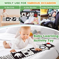High Contrast Baby Toys for Newborn, Tummy Time Small, Black and White