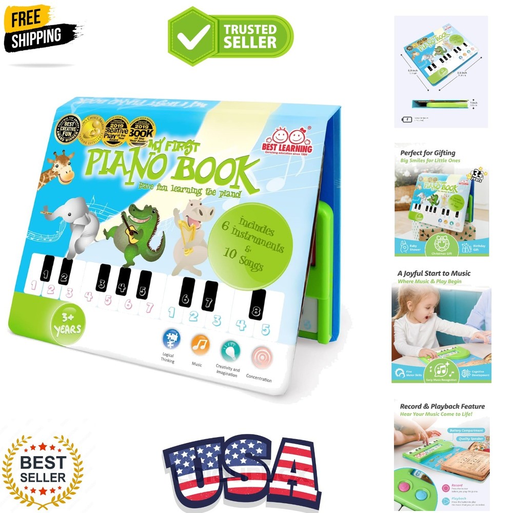 My First Piano Book – Educational Musical Toy for Toddlers Kids Ages 3-5 – I…