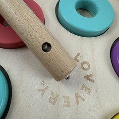 LOVEVERY Wooden Flexible Ring Stacker Babbler Kit – 12-18 Months *13 Rings*
