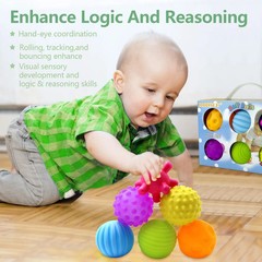 Sensory Balls for Baby Sensory Baby Toys 6 to 12 Months for Toddlers 1-3, Bri…