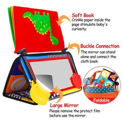 Tummy Time Baby Mirror Infant Toys Newborn 0 3 Months Brain Development with …