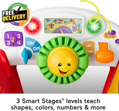 Laugh & Learn Crawl around Car Red Interactive Play Center with Smart Stages L..