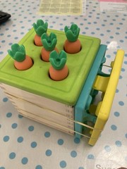 Lovevery Coin Bank & Carrots Drop Box Wood Toy Lot Montessori Play Preschool