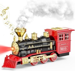 Fun & Safe Train Toy Engine with Lights and Odorless Smoke – For Children 3 to 7