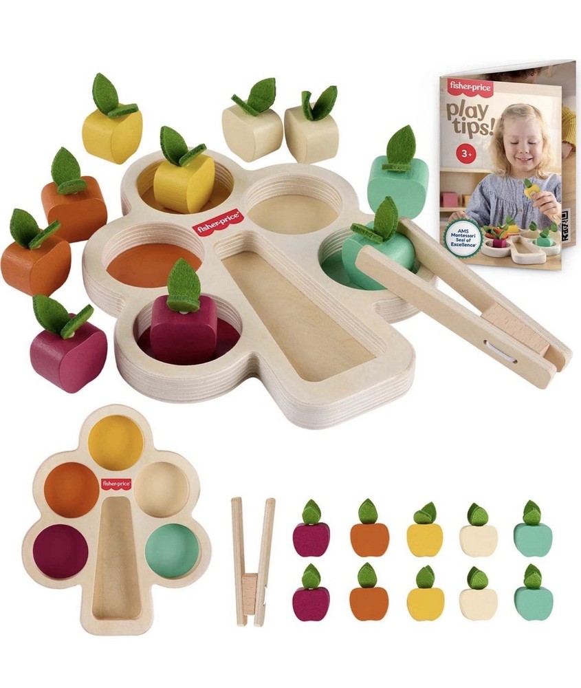 Wood Montessori Toy Sorting Tree, American Montessori Society Seal of Excelle…