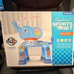 Elephant Sports Playset Activity Toy Light Music 12 Months+ Blue Motor Skills