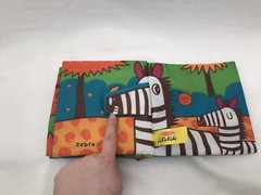 Melissa & Doug Wild Animals Soft Cloth Baby Book Developmental Crinkle Squeak