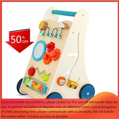 B. toys Wooden Activity Walker – Little Learning Steps