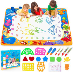 Water Doodle Mat – Kids Painting Writing Color Doodle Drawing Mat Toy Bring Magi