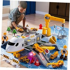 25 Pack Transport Construction Airplane Toy Play Vehicles Set for Kids Gifts,