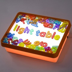Odoorgames Light Box with Letters & Cards Set – Light Table for Kids, Educ