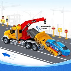 Kids Toys for 3 4 5 6 7 Years Old Boys, 15″ Large Tow Truck Toy, Friction Powere