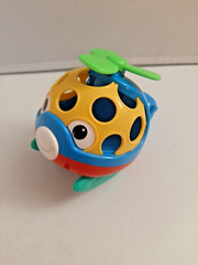 Nuby Play Pals Toy Rattle Helicopter Blue Green Yellow Red