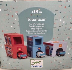 Djeco Topanicar Stacking Toy 8 pcs Vehicles Theme 18M+ Motor Skills