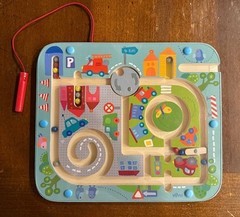 HABA Busy Board for Toddlers 2 years and Up: Town Magnetic Maze Puzzle Game