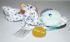 Infantino Monkey Elephant Infant Baby Foot Rattle Booties 0+m