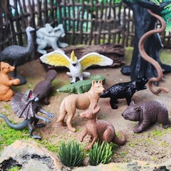 12 PCS Realistic Small Wild Animal Figures Educational Science Project Model